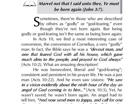 IT'S NOT ENOUGH TO BE "GOD-FEARING"