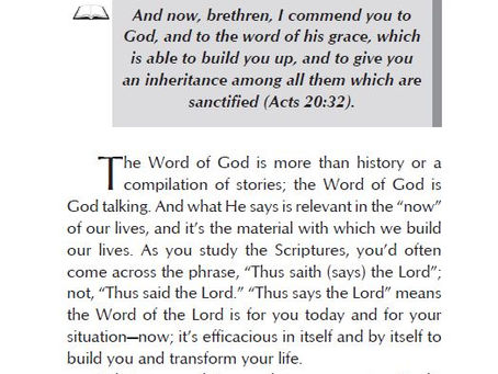 THE WORD OF HIS GRACE