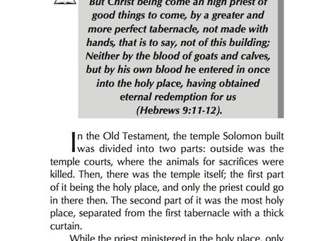 A GREATER AND MORE PERFECT TABERNACLE