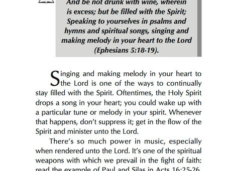 SINGING AND MAKING MELODY TO THE LORD
