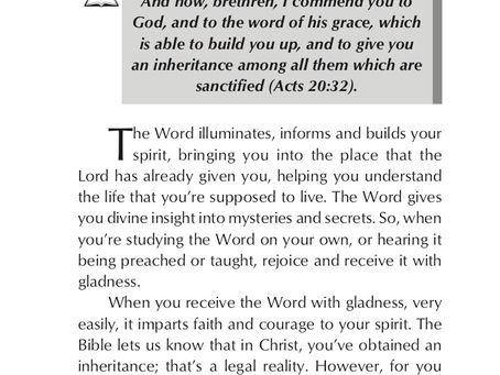 RECEIVE THE WORD WITH GLADNESS