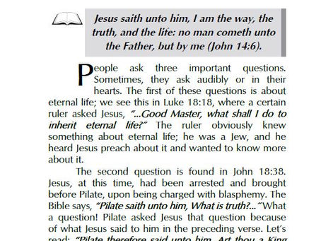 THREE IMPORTANT QUESTIONS