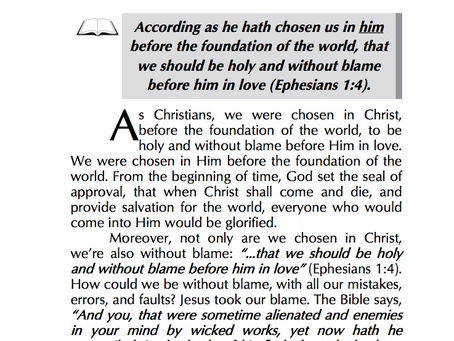 PREDESTINED FOR GLORY