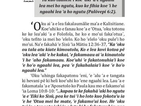KO HO NGAAHI LEA MO E MO’UI