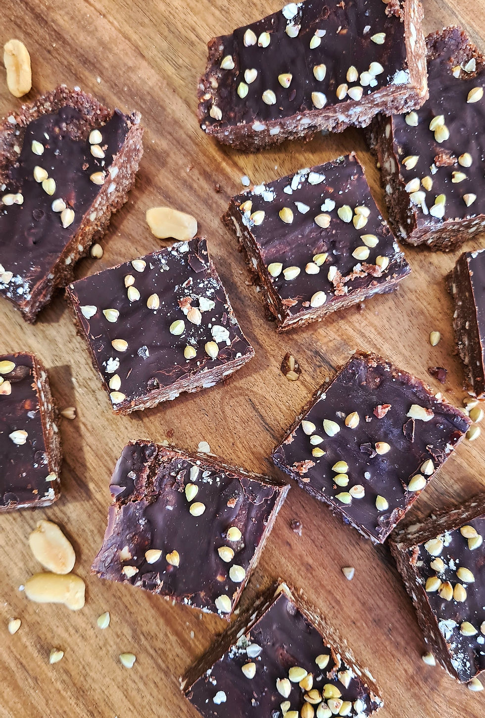 Crunchy Choc Peanut Butter Slices