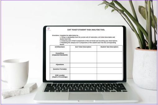 Exit Ticket-Student Task Analysis Tool