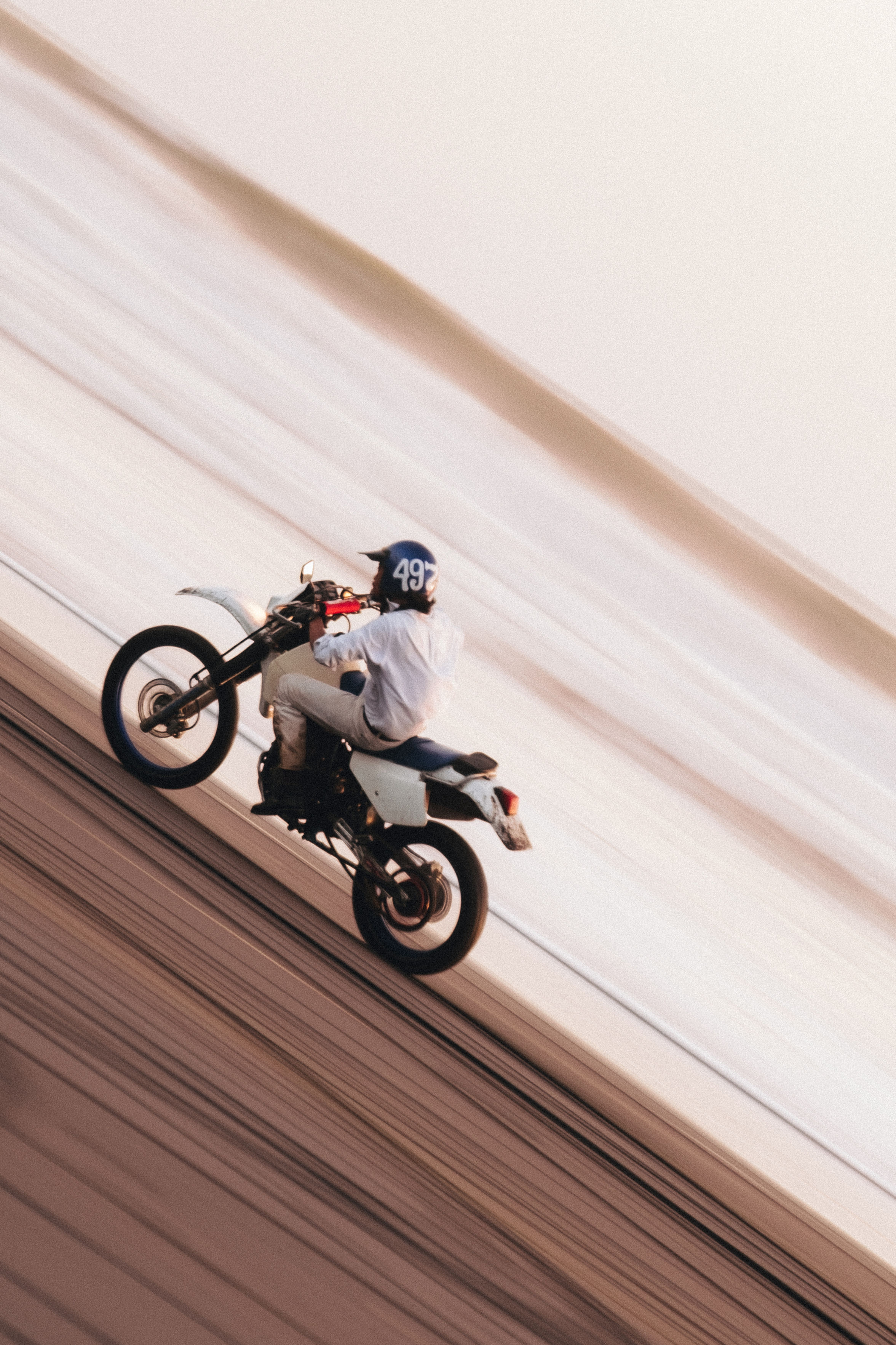 panning motorcycle wall art