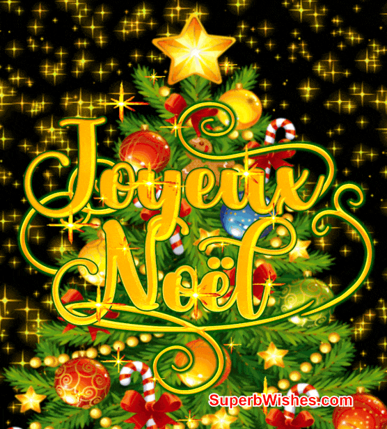 joyeux noel sapin scintillant