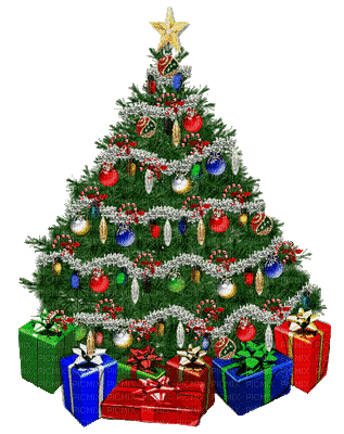 sapin de noël vert scintillant