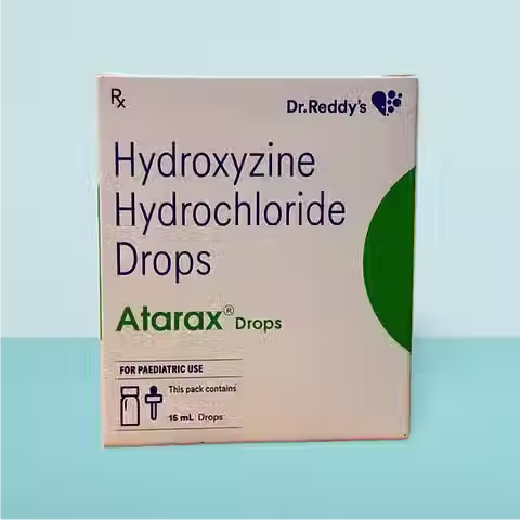 Atarax Drops contain Hydroxyzine, an antihistamine used to treat allergies, itching, and anxiety in children and adults.