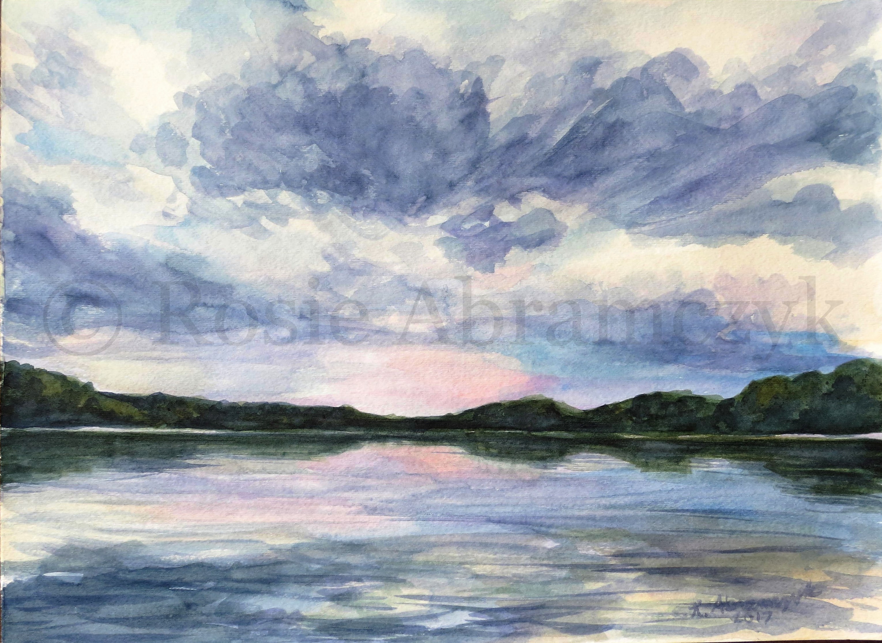 Lake of the Ozarks, Camdenton, MO, by Rosie Abramczyk, Watercolor, 2017