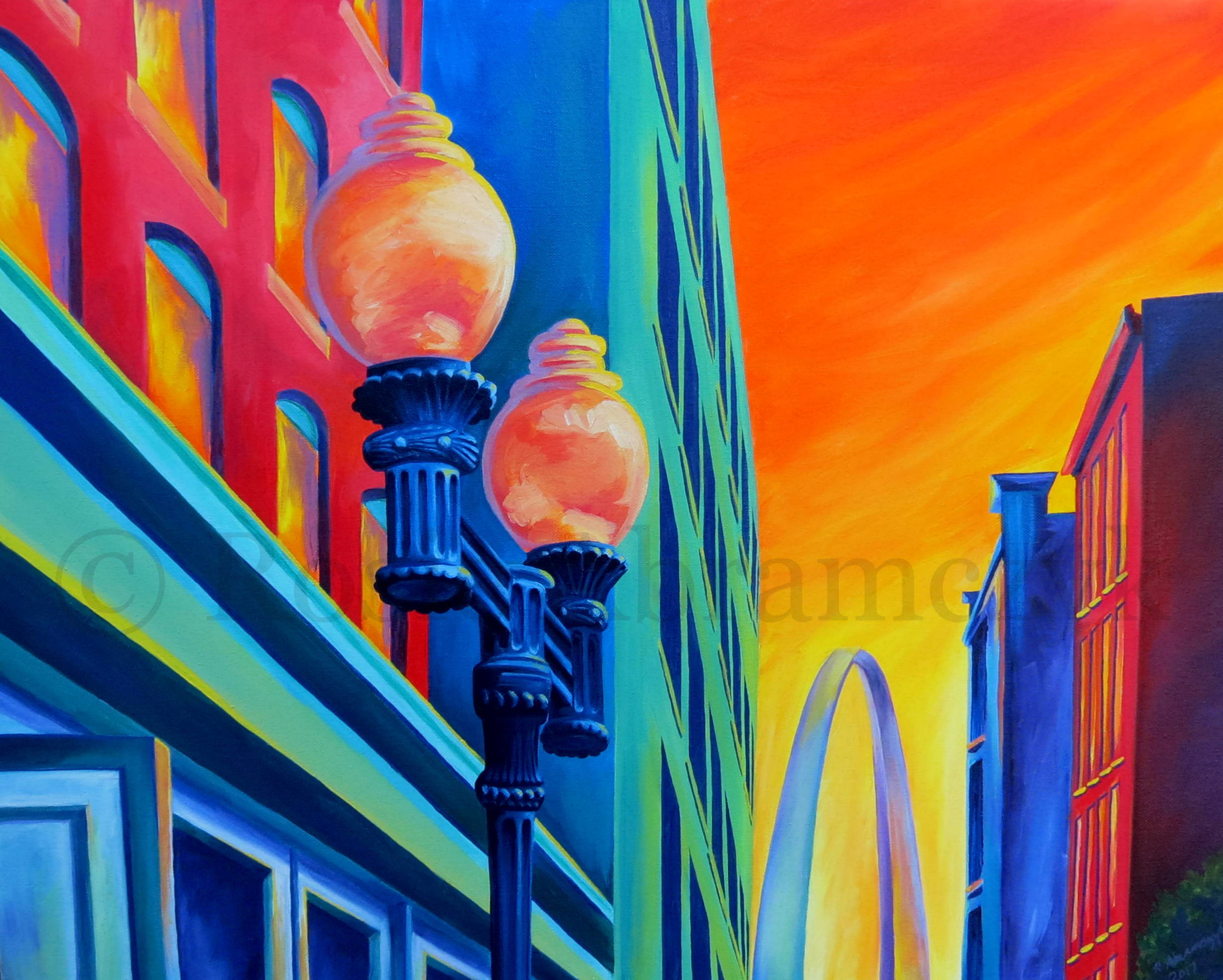 Veiw from Morgan Street Alley, by Rosie Abramczyk, Oil Paint, 2017