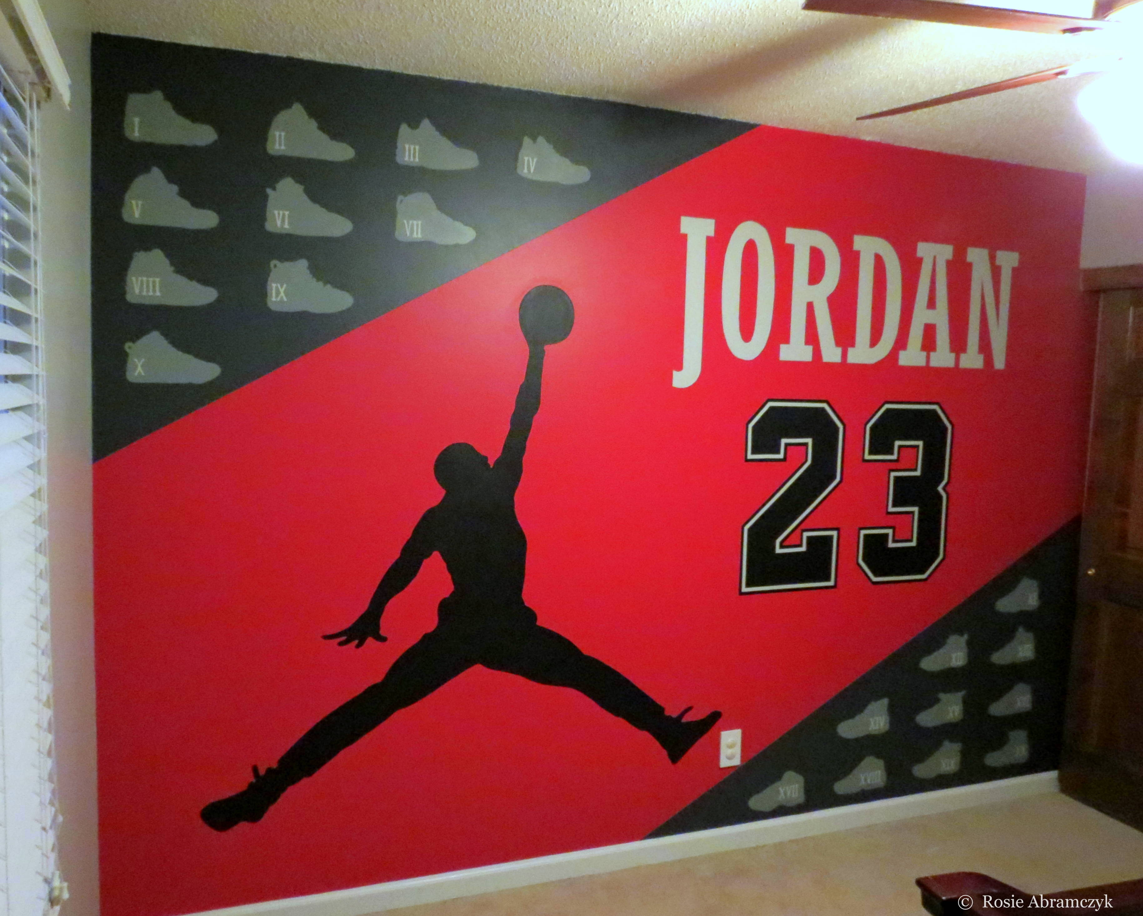 Jordan Nursery Mural, by Rosie Abramczyk, Latex Paint, 2017