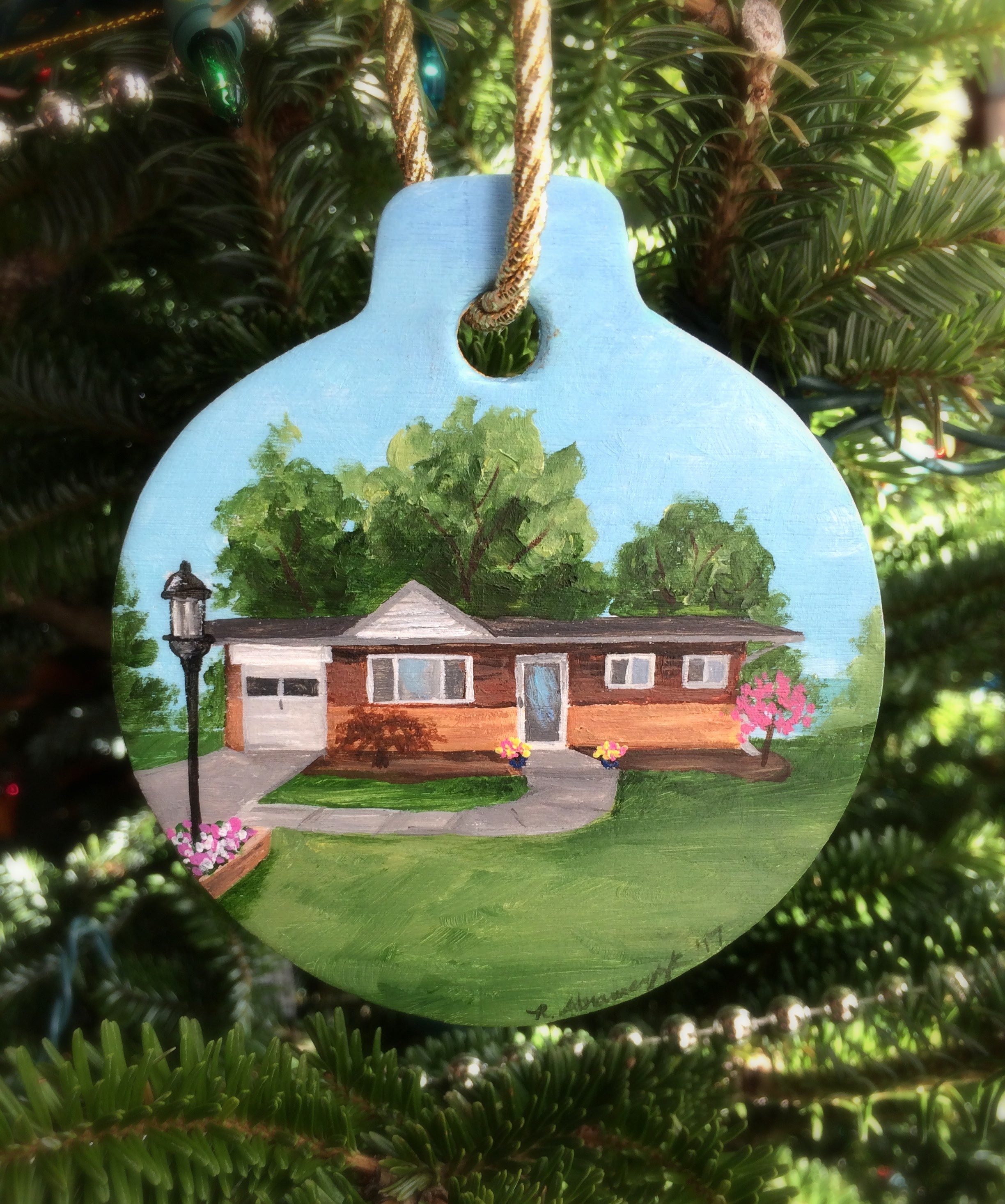 Ornament Painting-Brewer, by Rosie Abramczyk, 2017, Acrylic on Wood