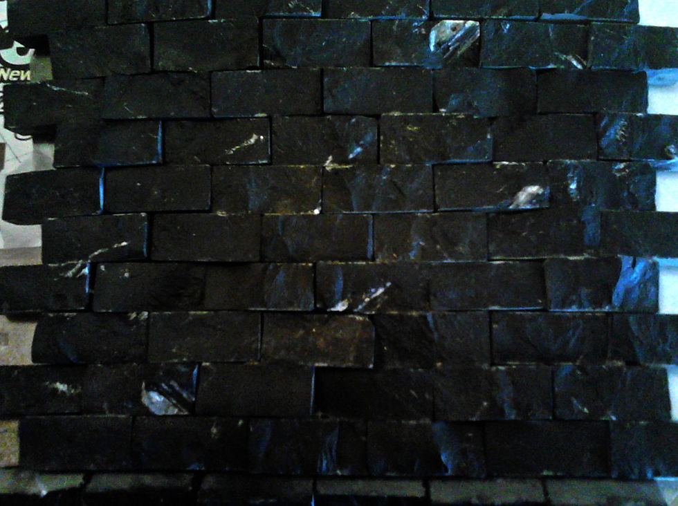 M-50 1"X2" BLACK MARBLE SPLIT FACE