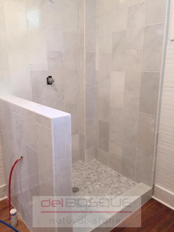 White marble Shower