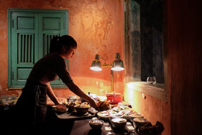 Staff preparing dish at The Hill Station, Hội An