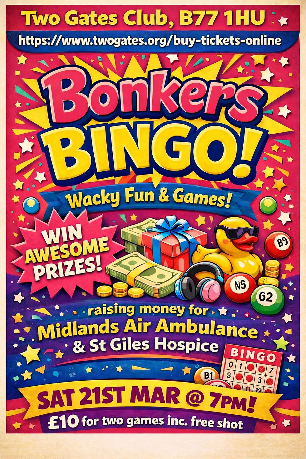 Ady's Bonkers Bingo - 21st Mar 26