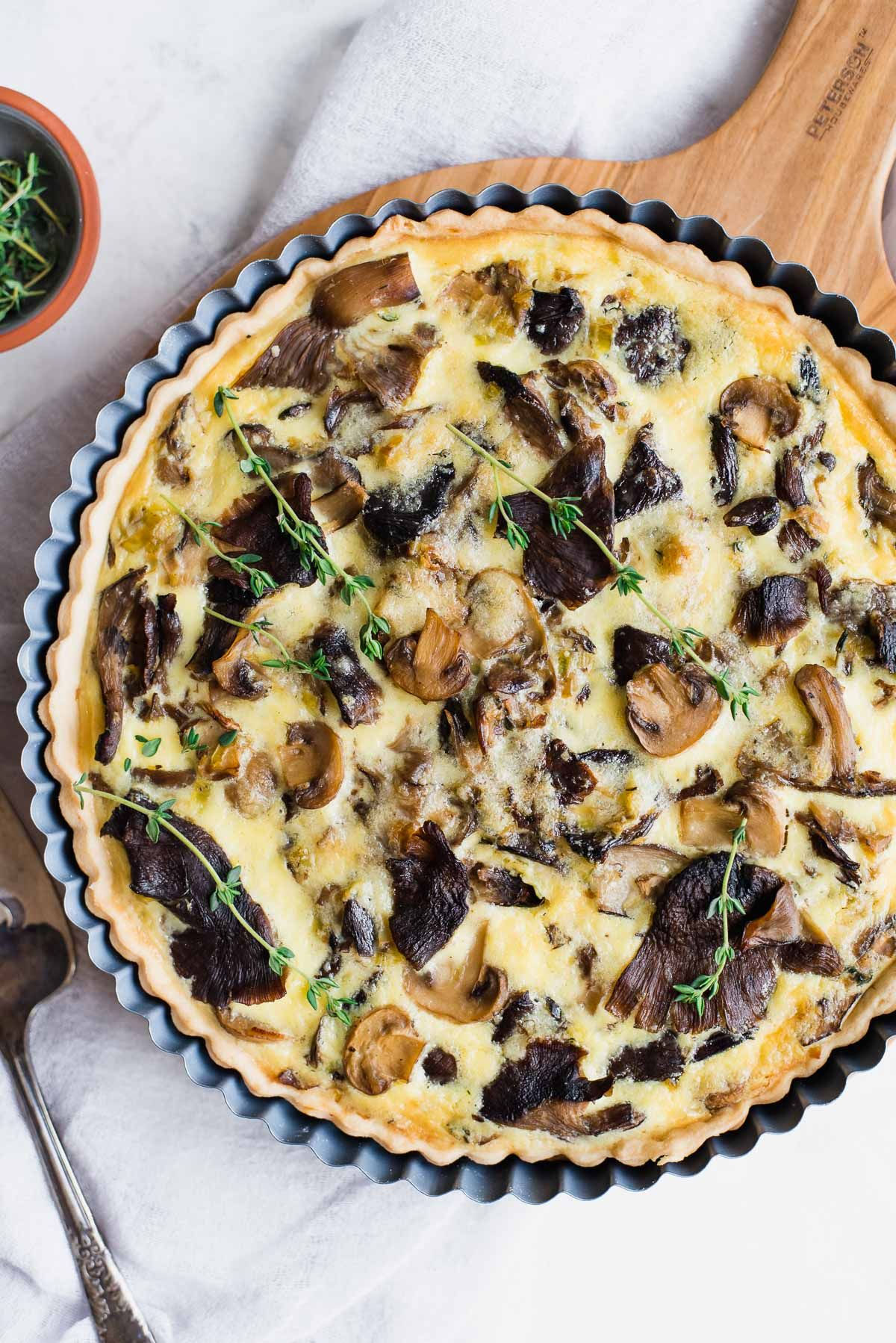 Torta de Cogumelos e Gruyere