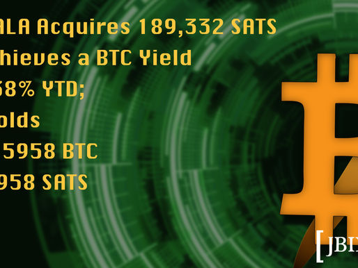 JBINZALA Acquires 189,332 SATS and Now Holds 0.01415958 BTC 1,415,958 SATS