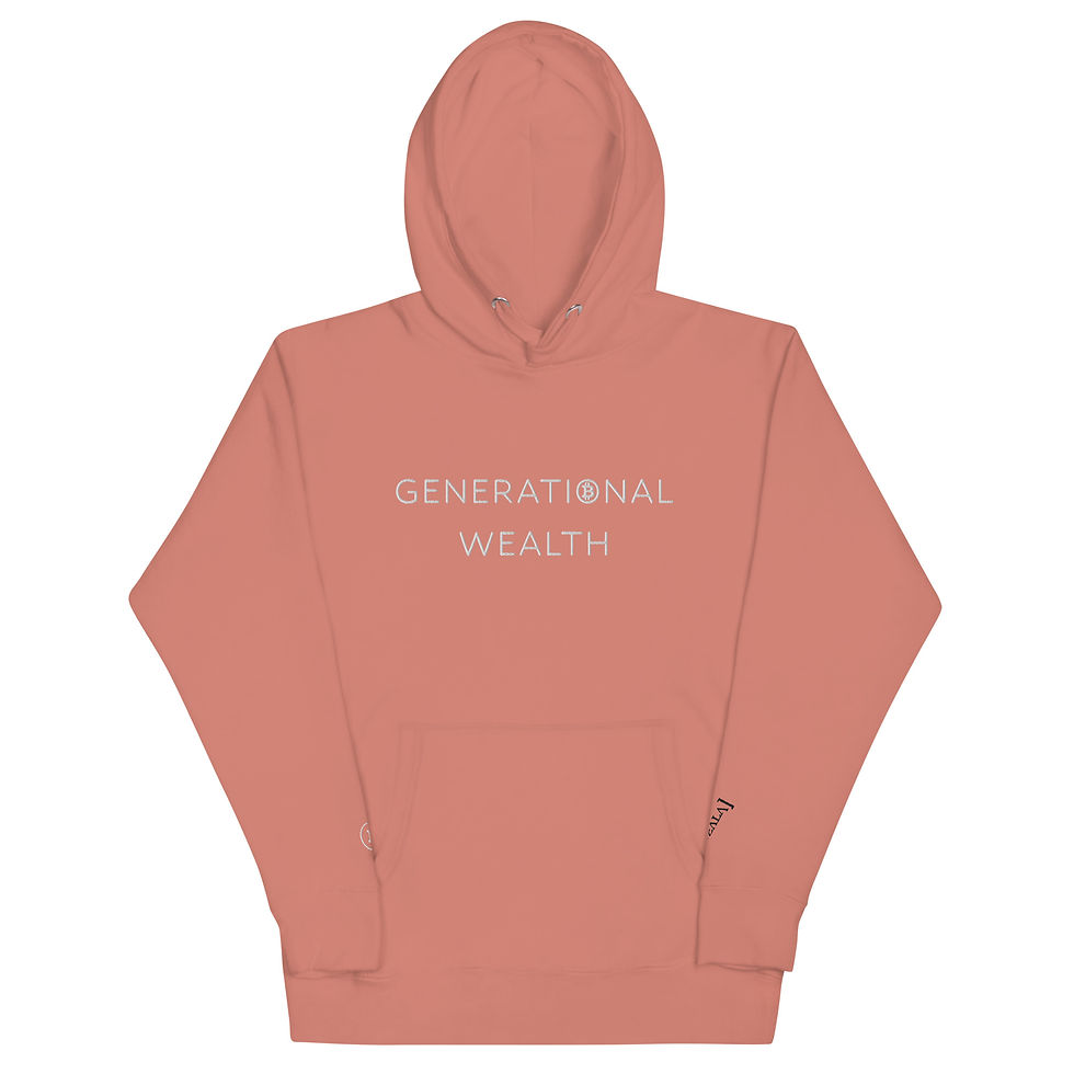 Thumbnail: GENERATIONAL WEALTH - BITCOIN - EMBROIDERED - Unisex Hoodie