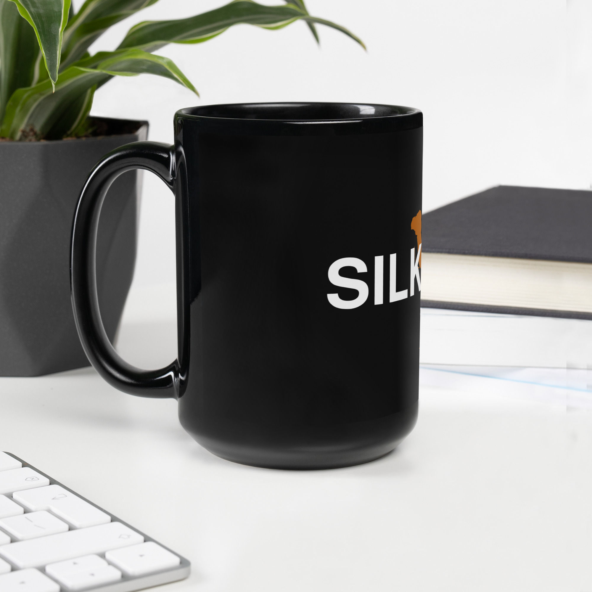 SILK ROAD V3 - Black Glossy Mug