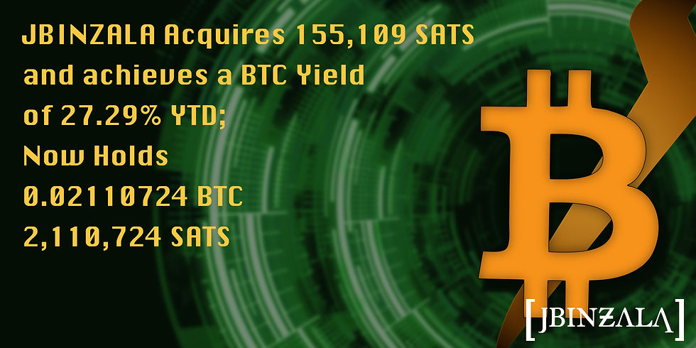 JBINZALA Bitcoin Acquisitions
