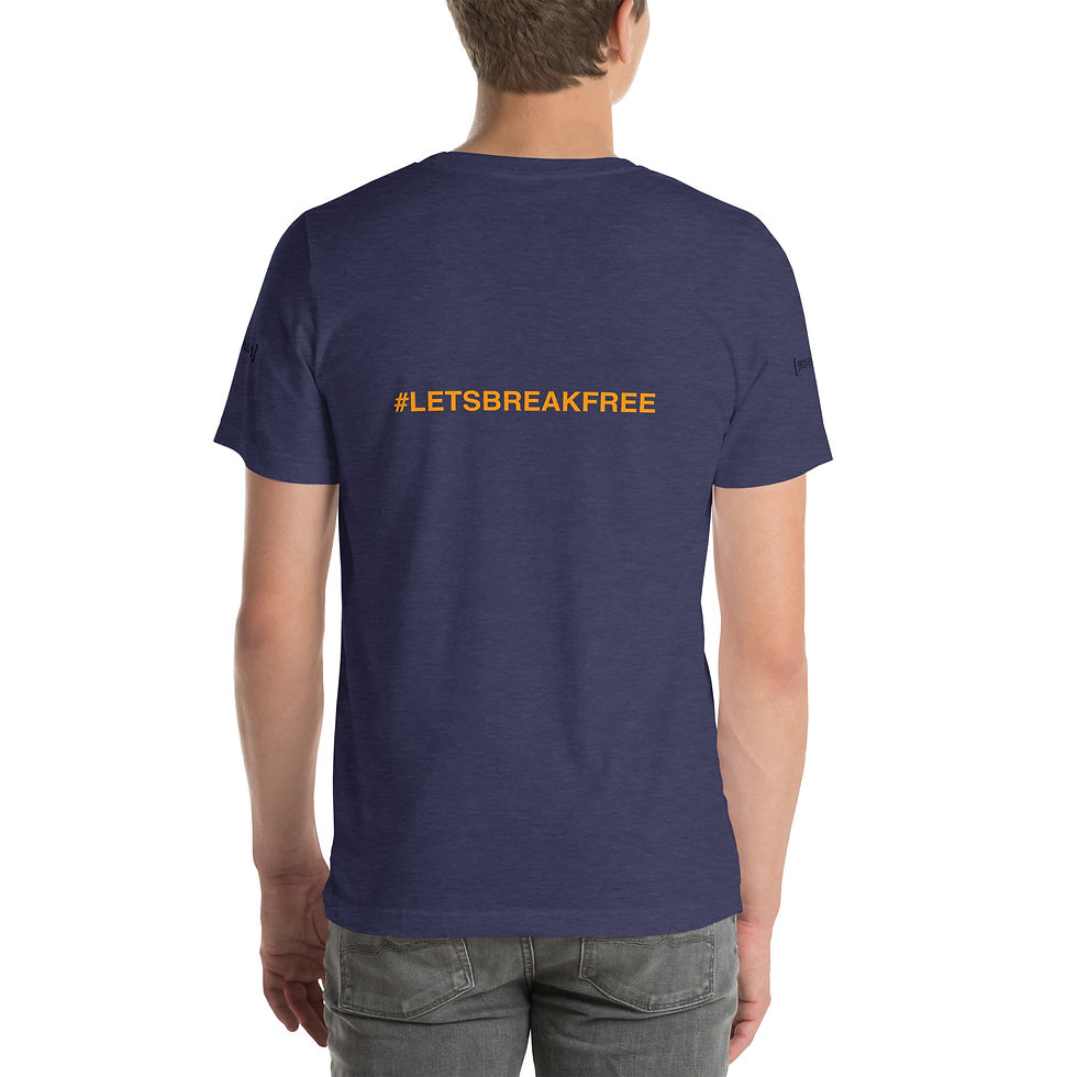 Thumbnail: BLACK BITCOIN - #LETSBREAKFREE - PRINTED - Unisex T-Shirt