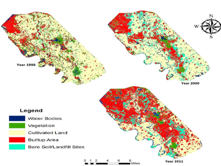 Spatiotemporal change in Noida and Greater Noida Area