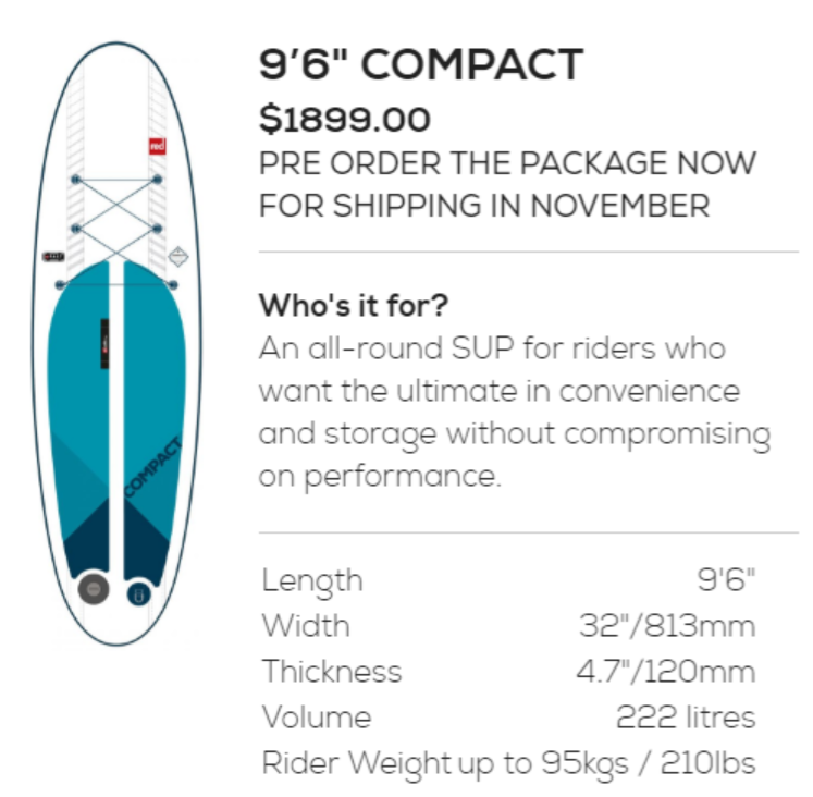 inflatable sup, red paddle co, red compact, paddlexaminer