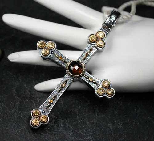 KONSTANTINO クロス ペンダント Konstantino Men's Two-Tone