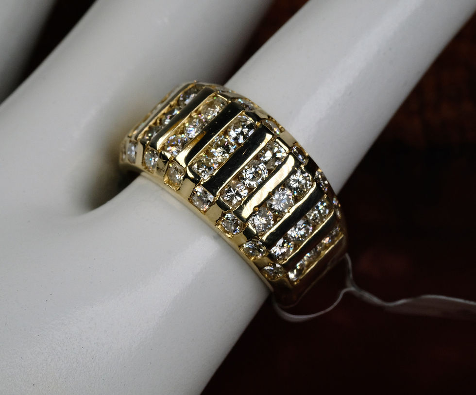 Thumbnail: Pre-Owned Unisex 14K YG 2.02ct Diamond Ring 9.3gm Size 6.75