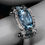 Thumbnail: Pre-Owned Bellarri 18K White Gold Aquamarine Diamond Ring Size 7