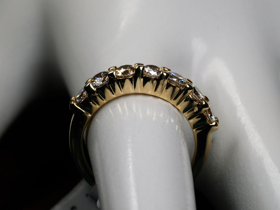 Thumbnail: Pre-Owned 14K YG 1.00ctw Diamond Band Ring 3.5g L/M I-1 Sz 5