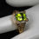 Thumbnail: Pre-Owned 14K YG Arusha LeVian Peridot Chocolate Diamond Ring Sz 7