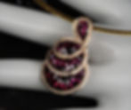 Thumbnail: NEW Bellarri "La Bouquet" 18K RG Rhodolite Diamond Pendant