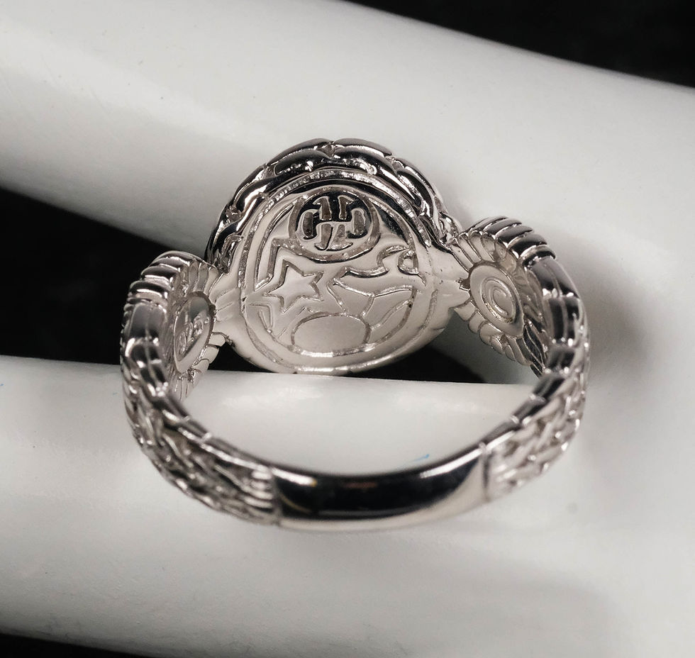 Thumbnail: Pre-Owned John Hardy Sterling Silver Diamond Floral Ring Size 7.25