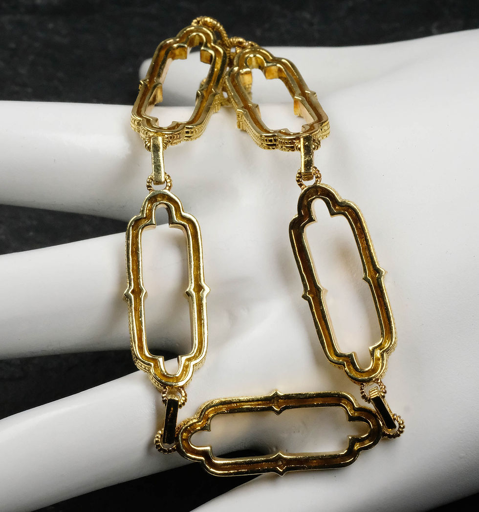 Thumbnail: Pre-Owned Judith Ripka Two Solid 18K YG Chelsea Link Diamond Bracelet