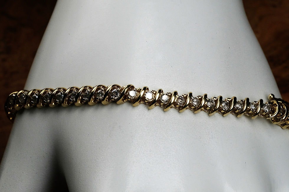 Thumbnail: Pre-Owned 10K YG 2.00ct Diamond Tennis Bracelet 7" 9.2gms
