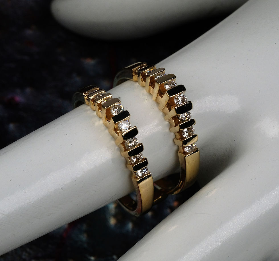 Thumbnail: Pre-Owned 14K YG Double Band Diamond Ring 5.1gms Size 6.5