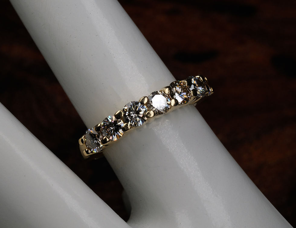 Thumbnail: Pre-Owned 14K YG 1.00ctw Diamond Band Ring 3.5g L/M I-1 Sz 5