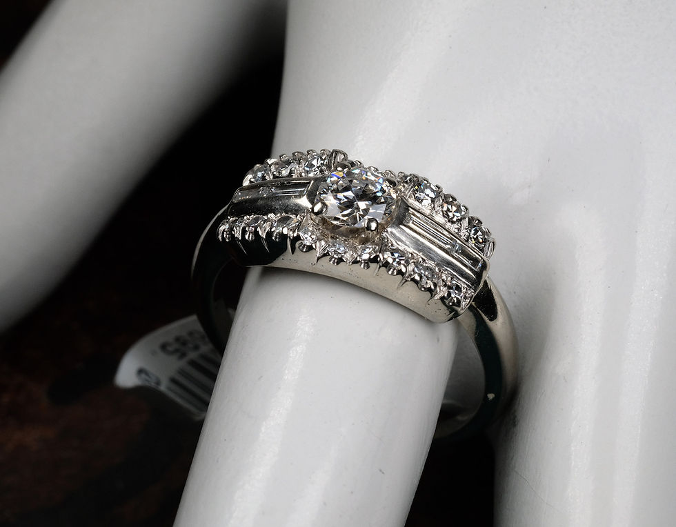 Thumbnail: Pre-Owned 14K WG .75ct Diamond Ring G/H VS/SI 4.6g Sz 8.5