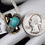 Thumbnail: Pre-Owned 14K Y&W Gold Sleeping Beauty Turquoise 1.00ct Diamond Slider Pendant