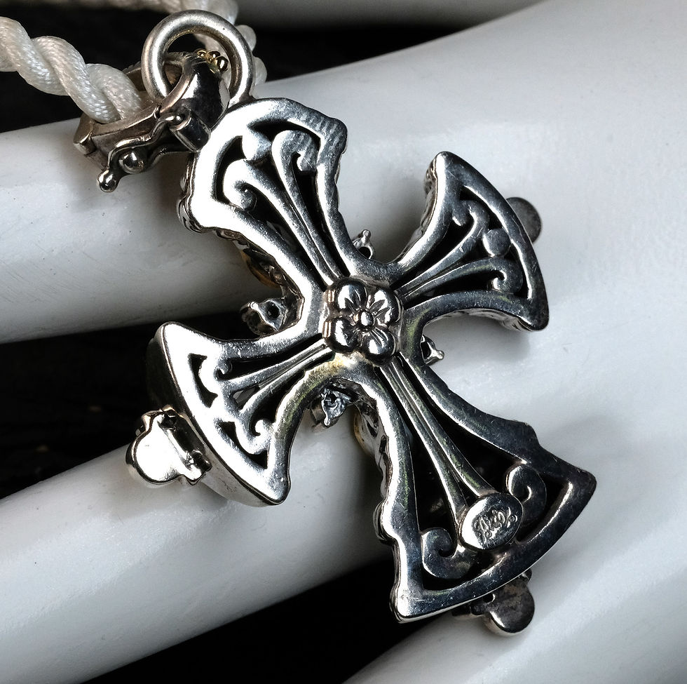 Thumbnail: Pre-Owned Barbara Bixby Couture BBP265PER Cross Pendant