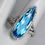 Thumbnail: Bellarri "Diva Visions" 18K WG Swiss Blue Topaz White Diamond Ring