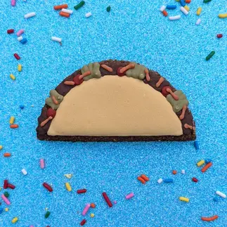 Taco cookie by Red Dog Bakery