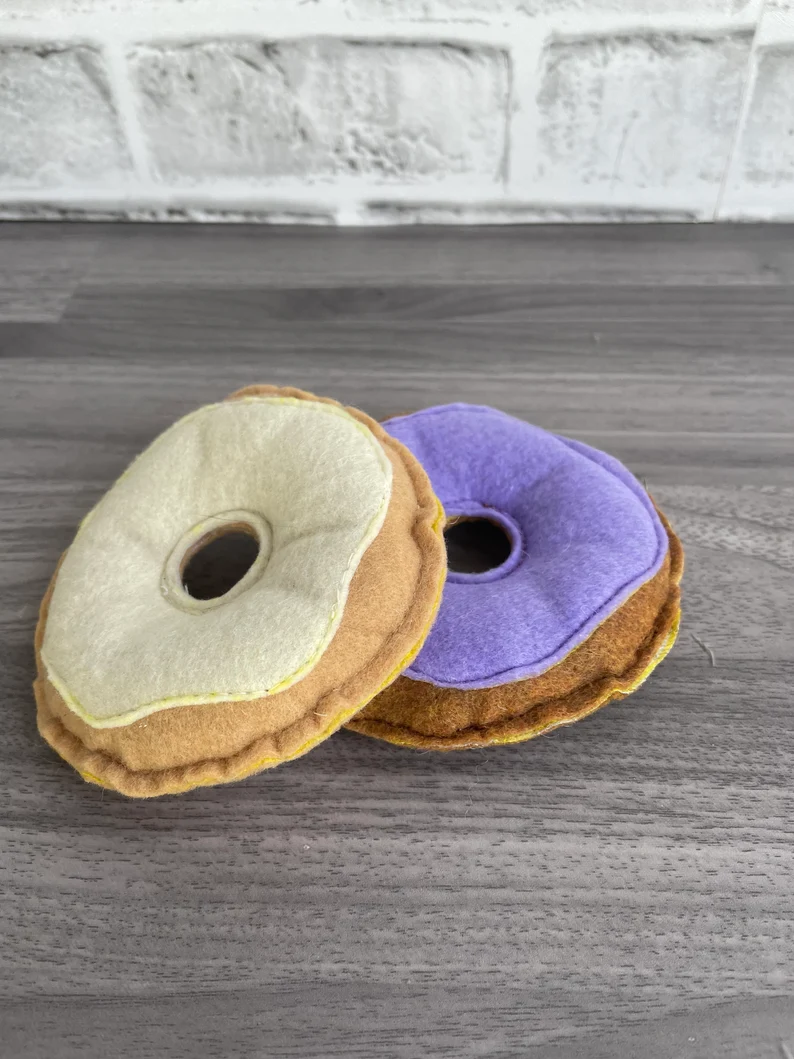 Purrsnickitty's handmade cat donut toys