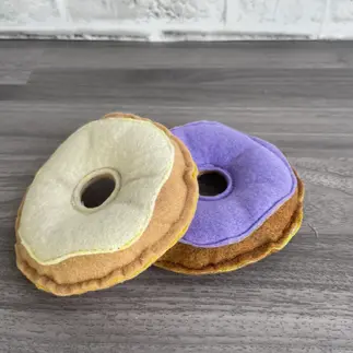 Purrsnickitty's handmade cat donut toys
