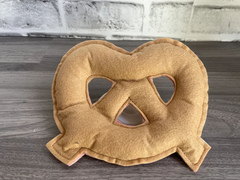 Purrsnickitty's handmade giant pretzel cat toy