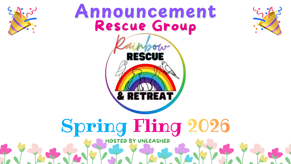 Rainbow Rescue & Retreat Joins Unleashed's Spring Fling for 2nd Year!